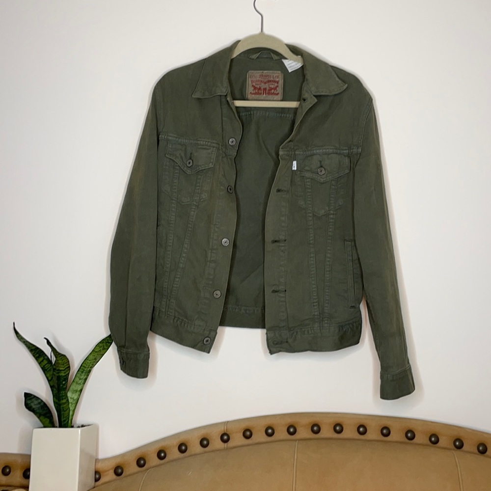 LEVIS DENIM ARMY GREEN JACKET